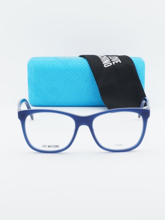 Moschino Love MOL520 0PJP 00 Square Eyeglasses 52mm - Blue main image 5